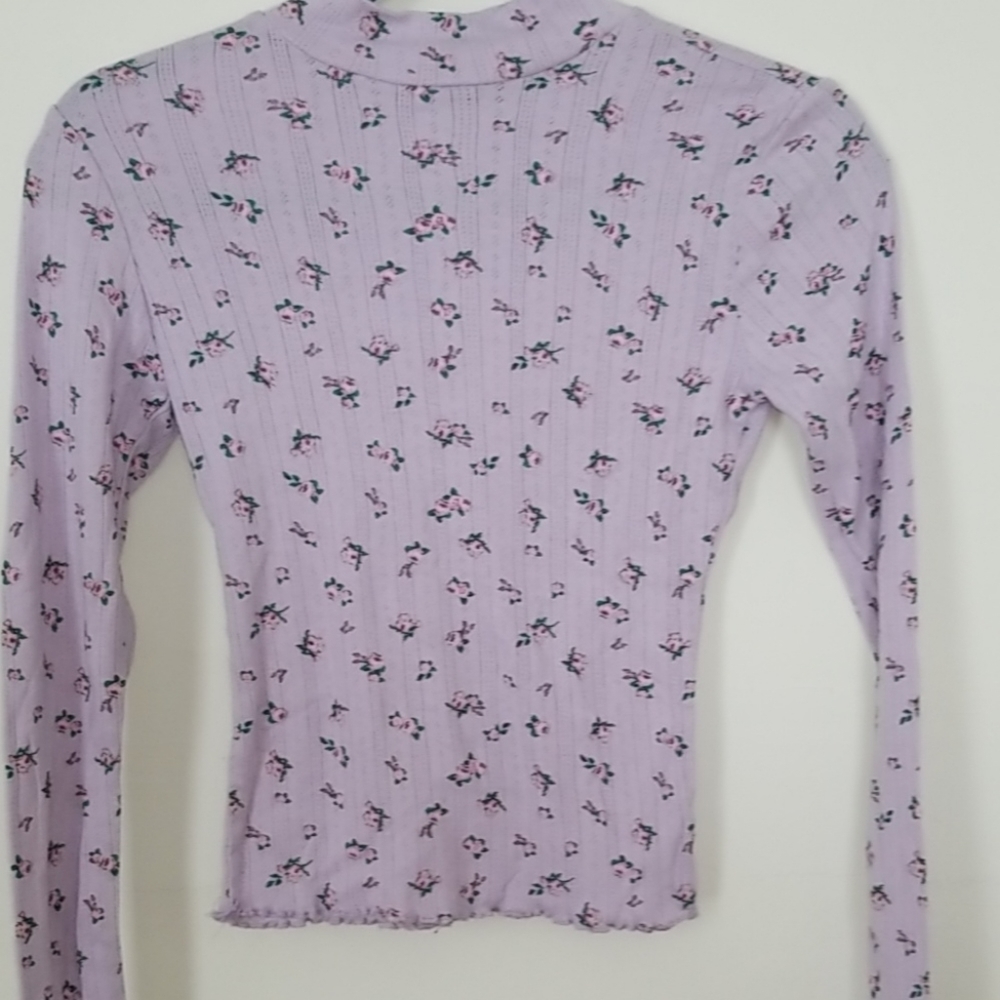 Rue21 micro floral liliac long sleeve